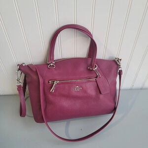 Coach Fuchsia Leather Shoulder Bag